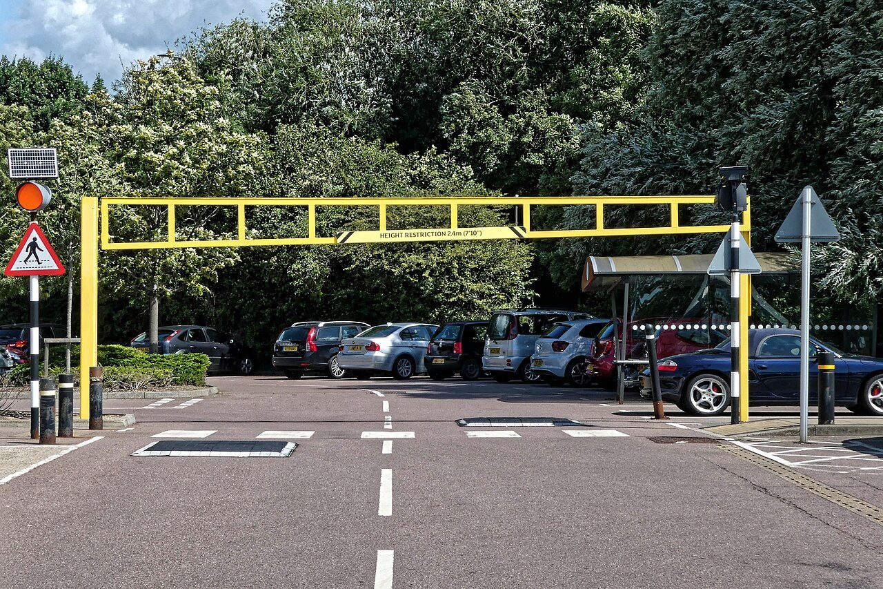 Illustrative camera view with detection overlays